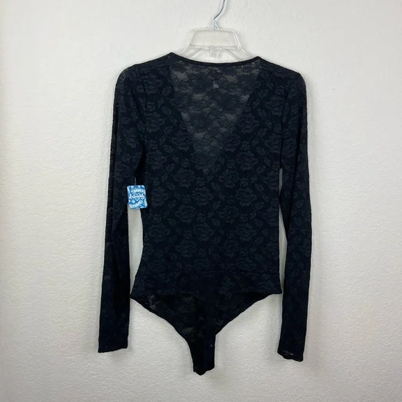 Intimately Free People- Black Lace Bodysuit Women’s Size Large, NWOT - Picture 4 of 10